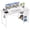 White, variant on 47 Inch Computer Desk with Drawers, Home Office Gaming Desk with X-Shaped Reinforcement, Sturdy Steel Frame Study Table with Side Hook, 200 lbs Capacity