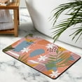 thumbnail image 3 of Transform Your Bathroom with 20x32 inch Non-Slip Pink Boho Bath Mat - Washable Abstract Plant Art Design!, 3 of 5