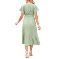 thumbnail image 3 of INSPIRE CHIC Women's Summer Dresses Casual Flutter Short Sleeve Scoop Neck Tiered Flowy Sundress Tie Waist Long Maxi Dress S Light Green, 3 of 6