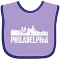 thumbnail image 3 of Inktastic Philadelphia Skyline Grunge Boys or Girls Baby Bib, 3 of 4