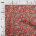 thumbnail image 2 of oneOone Polyester Spandex Red Fabric Floral Quilting Supplies Print Sewing Fabric By The Yard 56 Inch Wide, 2 of 5