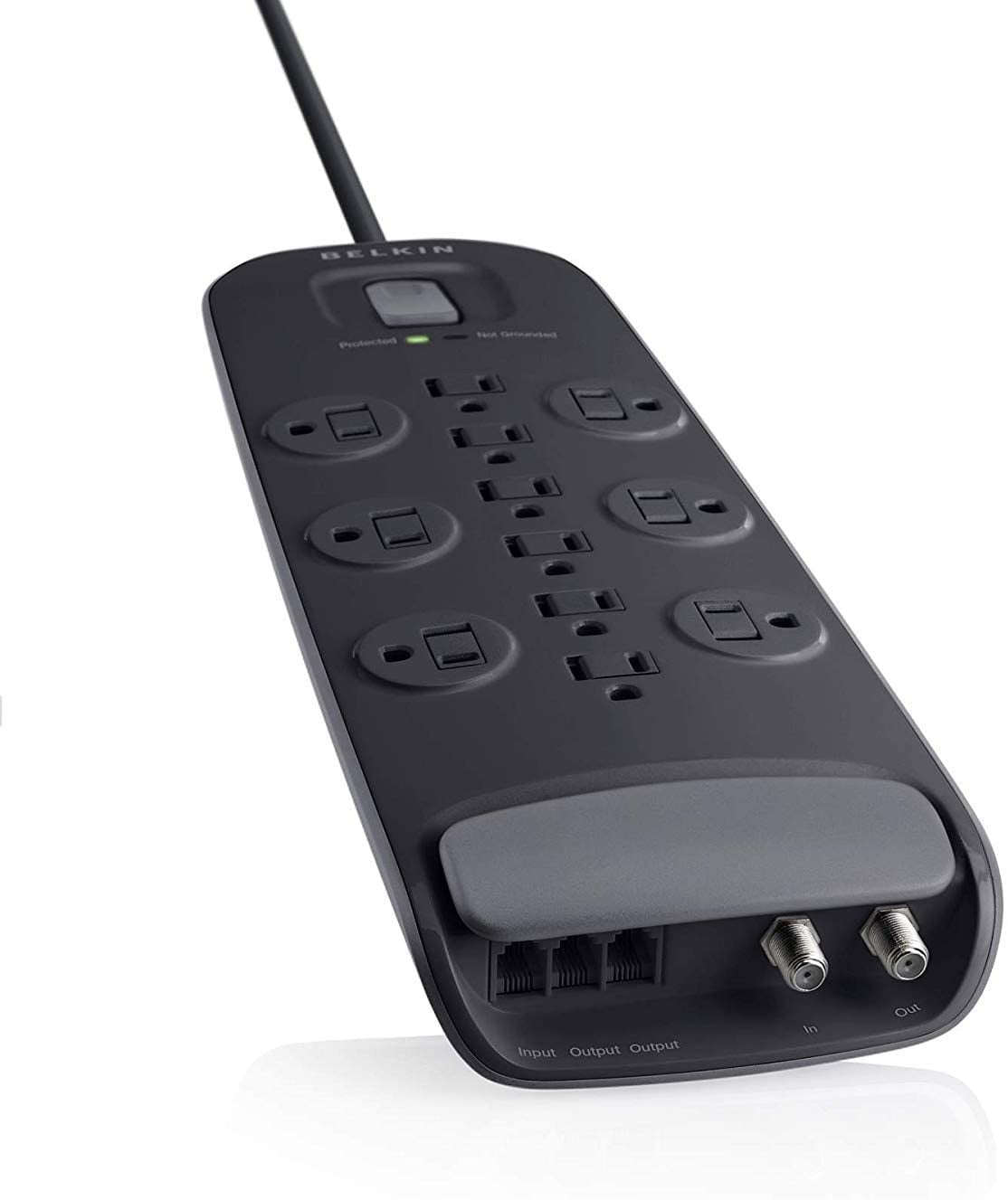 Belkin 12 Outlet Surge Protector with 8Foot Power Cord and Telephone and Coax Protection