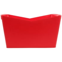 KONTONTY Red Plastic Beverage Tub - Party Ice Holder for Beer, Wine, and Cold Drinks