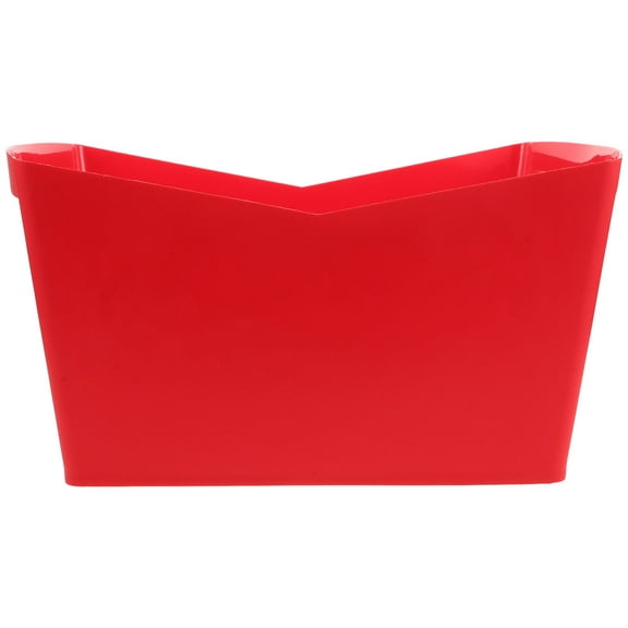 KONTONTY Red Plastic Beverage Tub - Party Ice Holder for Beer, Wine, and Cold Drinks