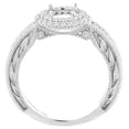 thumbnail image 3 of 14K Yellow Gold Natural Smoky Topaz & Diamond Halo Ring Round 6 mm, size 7, 3 of 4