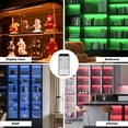 thumbnail image 4 of Gliztech Black Shelf Lights, LED Bookcase Lighting, RGB Dimmable Under Shelf Lighting for Bookshelf, Display Case, Cabinets with App, Remote, Memory Function (4Pack 12In), 4 of 8