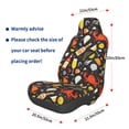 thumbnail image 3 of Yiaed Seafood And Drinks Print Car Seat Covers,Universal Auto Seats Protector Fits for Car,SUV Sedan,Truck,Automotive Seat Covers & Accessories, 3 of 5