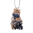 thumbnail image 1 of 2D Acrylic Car Hanging Pendant Rearview Mirror Decoration Compact Shaped Car Interior Decor Hanging Ornament Cats Cute, 1 of 8