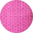 thumbnail image 1 of Ahgly Company Indoor Round Abstract Pink Modern Area Rugs, 4' Round, 1 of 4