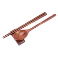 thumbnail image 4 of Wooden Chopsticks Spoon Set, Practical Reusable Travel Cutlery Set Lightweight Exquisite with Case for Office Camping Traveling, 4 of 7