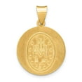 thumbnail image 3 of 14k Polished and Satin Hollow Miraculous Medal Round Pendant, 3 of 4