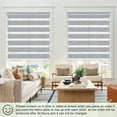 thumbnail image 6 of MiLin Cordless Blackout Zebra Blinds, Light Control Shading Privacy Dual Layer Roller Window Shades and Blinds, Day and Night Blinds Fast Delivery Custom (Blackout Grey, 15" W X 48" H), 6 of 6