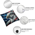 thumbnail image 6 of nygtbtfer Throw Pillow Cover American Bald Eagle On Grunge Flag USA Flag Stripe Star Decor Lumbar Pillow Case Cushion for Sofa Couch Bed Standard Queen Size White, 6 of 7