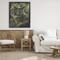 thumbnail image 2 of Stupell Industries Watching And Waiting Owl Black Framed Floater Canvas Wall Art design by Collin Bogle, 31 x 25, 2 of 9