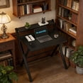 thumbnail image 4 of Ktaxon Folding Laptop Computer Desk Workstation Table No Assembly Wood Desktop Study Writing Desk Home Office Furniture, 4 of 6