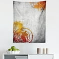 thumbnail image 1 of Grey Tapestry, Basketball Streetball and Paint Stains Image on Concrete Wall Rustic Print, Fabric Wall Hanging Decor for Bedroom Living Room Dorm, 5 Sizes, Charcoal Orange, by Ambesonne, 1 of 1