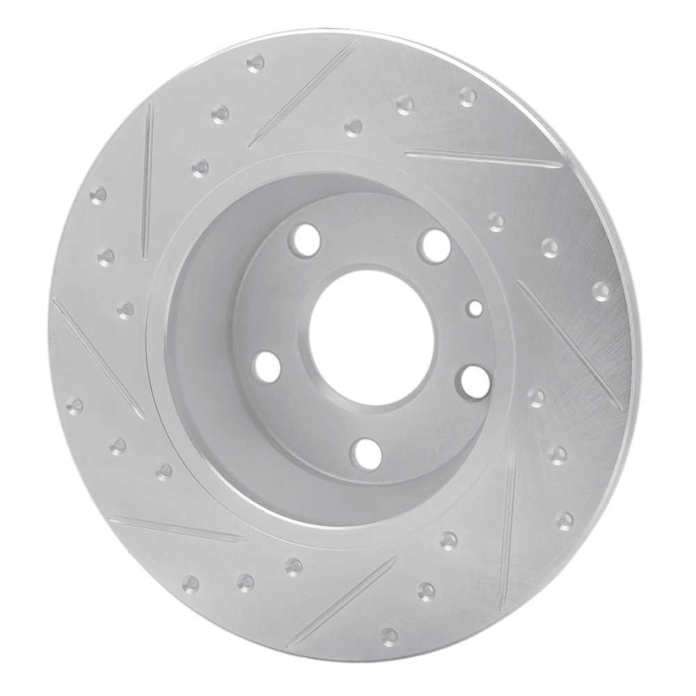 Dynamic Friction Company 631-73053R DFC Brake Rotor - Drilled And Slotted - Silver