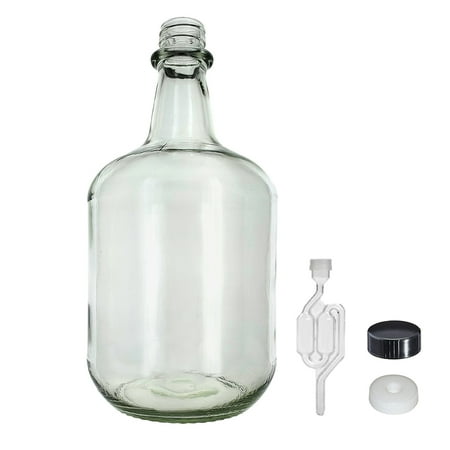 

3L Jug Flint - White Cap with Hole Twin Bubble Airlock and Polyseal Cap