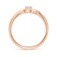 thumbnail image 2 of ANGARA Natural Solitaire Diamond Infinity Promise Ring in 14K Rose Gold for Women (Size-3.7mm| Color-I-J| Clarity-I1-I2) | April Birthstone, Anniversary, Jewelry Gift for Women | Natural Diamond Ring, 2 of 9