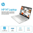 thumbnail image 3 of HP 14" Laptop, Intel Processor N150, 4GB Memory 128GB UFS, Microsoft Copilot, Windows 11 Home in S Mode, Wi-Fi 6, Lightweight, Bluetooth, HDMI, Silver, 3 of 10