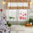 thumbnail image 5 of Thanksgiving Pumpkins Curtain Valances for Windows, Kitchen Valance Window Treatments Panel 2 Pack, Sunflowers Leaves Retro Pastoral Rod Pocket Short Curtains for Bathroom Bedroom 60 x 18 Inch, 5 of 8