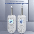 thumbnail image 4 of Émetteur Rechargeable Sans Fil 2.4G pour Instruments Électriques Interface Audio 6.35mm Noir, 1 x Récepteur 1 x Émetteur 1 x Câble de Charge, Noir, 4 of 8