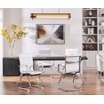 thumbnail image 4 of Yaheetech Modern Faux Leather Mid-back Office Chair, Set of 2,White, 4 of 8