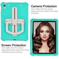thumbnail image 2 of TECH CIRLE iPad (10th Generation) Case 10.9" 2022 Release - Shockproof Rugged Plastic Sturdy Kickstand Case with Hnadle / Adjustable Shoulder Strap, Mint+Beige, 2 of 8