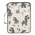 thumbnail image 2 of Haosy Accordion File Organizer Zipper Binder 500 Sheet 6-Tab Expanding File Folder Multi-Pocket 1.2 Inch 3 Ring Cartoon Zebras and Leaf, 2 of 7