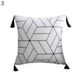 thumbnail image 2 of Opolski Simple Géométrique à Franges Coussin Décoratif Rectangulaire à Pompons Housse de Coussin Douce, 2 of 7