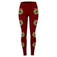 thumbnail image 4 of MKLEKYY Leggings de yoga para mujer, leggings para entrenamiento, leggings con estampado navideño, pantalones con bloques de color, leggings suaves y elásticos. 2049, 4 of 4