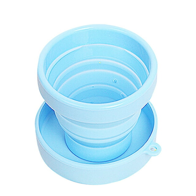 Taza plegable de silicona de 170 ml, taza de viaje de silicona, resistente al desgaste, ligera, retráctil de silicona para viajes y picnic