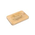 thumbnail image 1 of Agiferg Porte-Savon de Douche en Bois de Bambou Naturel Écologique avec Support de Rangement, 1 of 1