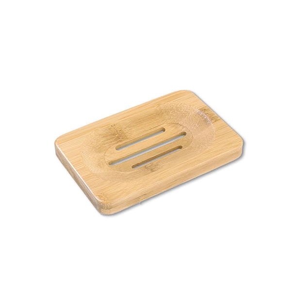Soporte de almacenamiento de plato de bandeja de jabón de ducha de baño de madera de bambú Natural respetuoso con el medio ambiente Wmkox8yii hjk3969