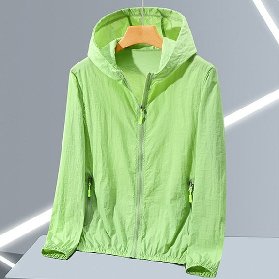 Xixinqiwan Mens UPF 50 Full Zip Jacket Long Sleeve Beach Jacket Cover Up for Outdoor Camping, Fishing