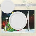 thumbnail image 3 of Ambesonne Christmas Place Mats Set of 4, Xmas Tree Cartoon, Standard Size, Multicolor, 3 of 6
