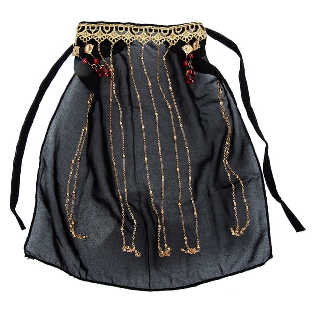 Shisuyan Voile Rétro à Pompons pour le Visage pour Femmes Accessoire Hanfu Élégant 2 Pcs
