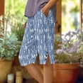 thumbnail image 2 of Womens Shorts with Pockets High Waist Print Side Slit and Button Five Quarter Shorts, 2 of 5