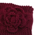 thumbnail image 4 of Winter Women Knitting Crochet Camellia Flower Hair Headband Headwrap Dark Red, 4 of 4