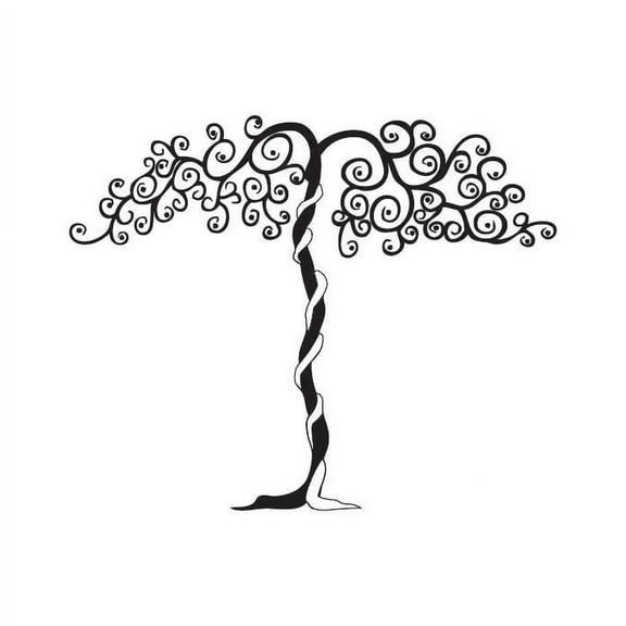 Tree Curly Vinyl Graphic - Large