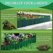 Plastic Lawn Edging, 6 x 30ft Corrugated Garden Border - DIY Landscape Edging for Flower Beds, Vegetable Gardens & Yard (Heavy-Duty, No Tools Needed)