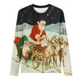 thumbnail image 3 of Uootdi Oversized Ugly Christmas Long Sleeve Sweatshirt for Women Xmas Graphic Fleece Pullover Santa Blouse Tops Warm Winte Gift r Outfits, 3 of 5