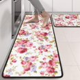 thumbnail image 2 of Kitchen Rugs Sets Of 2,Pioneer Flower Floral Print Pattern Anti Fatigue Kitchen Mat Rugs Non Slip Washable,Decorative Kitchen Floor Mats for Kitchen,Sink,Laundry,17"x47"+17"x47", 2 of 5