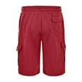 thumbnail image 5 of kamemir Men Shorts Cargo Men's and Big and Tall Secure Cargo Shorts(red,M), 5 of 5