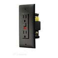RV Designer S807 Dual GFCI Outlet with Cover Plate Black