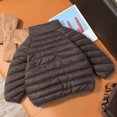 thumbnail image 6 of Kogui Kids Stand-Collar Puffer Jacket Hoodless Zip-Up Lightweight Winter Coat Ages 12M-8Y 7T 8T (Coffee,7-8 Years), 6 of 7
