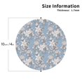 thumbnail image 2 of Naloa Lily Flower Print Coasters for Set of 4 - PU Leather Coasters, Coasters for Table Cup Tea Coffee Beer, Decorative for Kitchen Homedecor-Round Shape, 2 of 6
