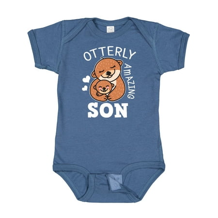 

Inktastic Otterly Amazing Son with Mother and Child Otter Boys Baby Bodysuit