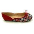 thumbnail image 2 of Two Tone Plaid with Solid Bow Ballerina Flats, 2 of 5