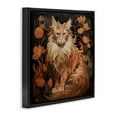thumbnail image 4 of Stupell Industries Maine Coon Cat Portrait Animals Painting Black Floater Framed Canvas Art Print Wall Art, 18 x 18, 4 of 10